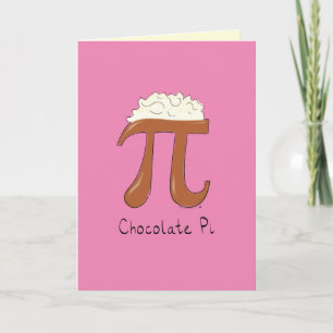 Carte Symbole de la journée Pi Chocolat Math Enseignant 