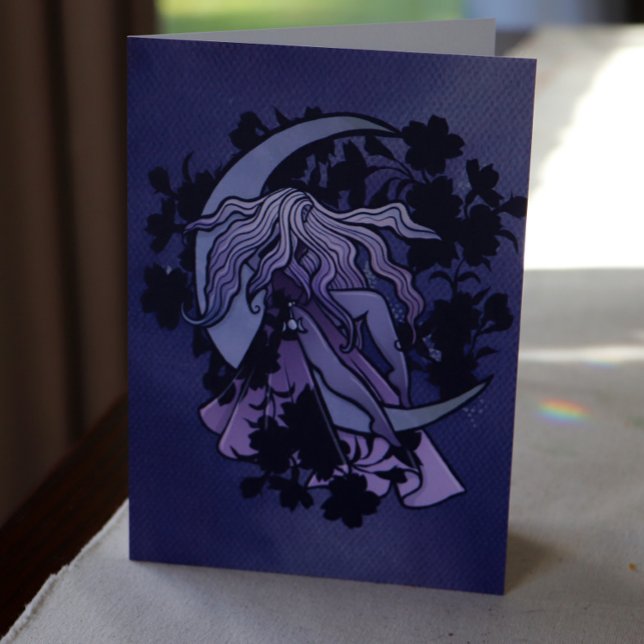 Carte Symbole de la lune violette déesse Wiccan Triple M (Créateur téléchargé)