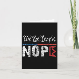 Carte Symbole de la protestation No Kings Nope 4 juillet