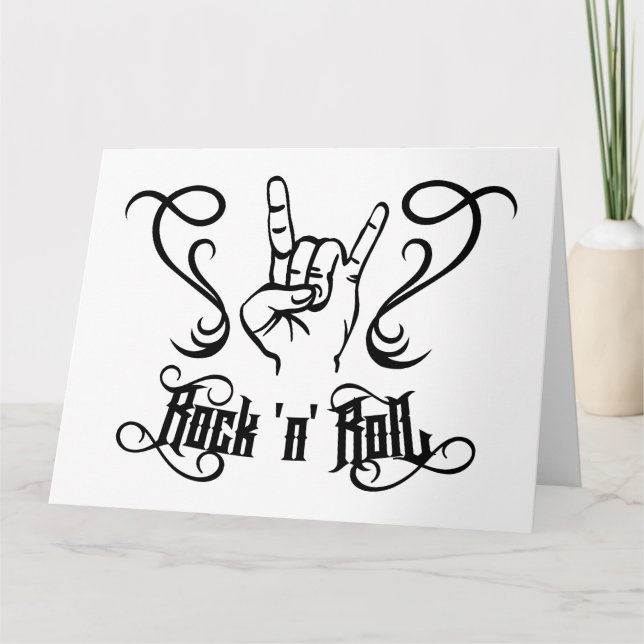 Carte Symbole de musique Rock 'n' Roll (Devant)