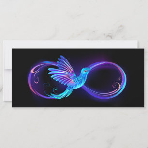 Carte Symbole de Neon Infinity par Glowing Hummingbird