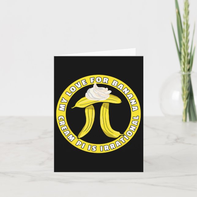Carte Symbole de Pi Jour Funny - Bynana Cream Pie Pun (Devant)
