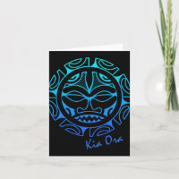 Symbole de visage de culture bleu, danse Haka Kia 