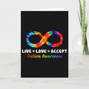 Carte Symbole d'infini Tie Dye Vivre Amour Accepter l'au