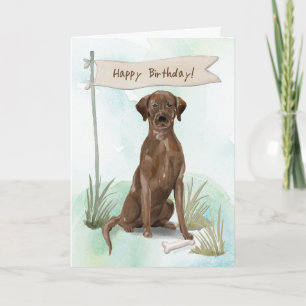 Carte Symbole du Chocolat Lab Dog Under Anniversaire
