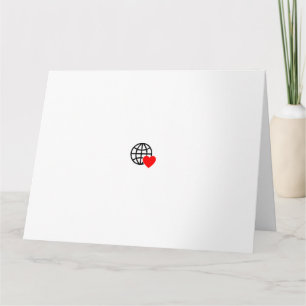 Carte Symbole du coeur rouge créé avec des lignes lisses