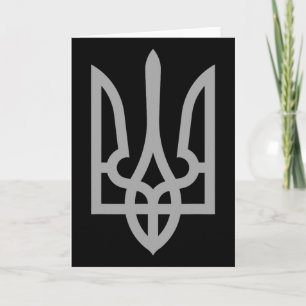 Carte Symbole du trident ukrainien Tryzub Ukraine Logo