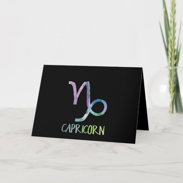 Carte Symbole du zodiaque Capricorne Astrologie Chèvre d (Devant)