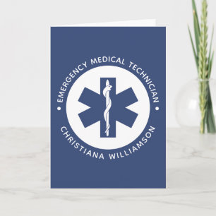 Carte Symbole EMT personnalisé Technicien Médicale d'urg