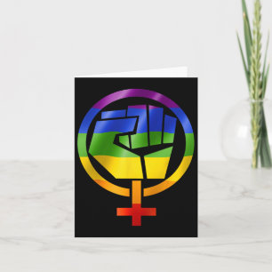 Carte Symbole féministe Lgbt résister à la fierté Poing