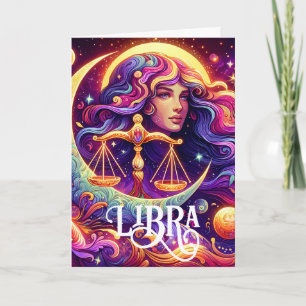 Carte Symbole Horoscope Libra Zodiac Ethereal Anniversai