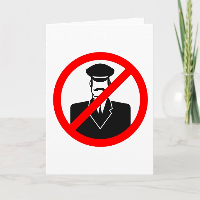 Carte Symbole interdit de chauffeur, avertissement drôle (Créateur téléchargé)
