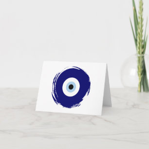 Carte Symbole moderne Blue Evil Eye Bonne chance & Prote