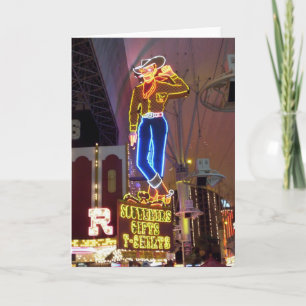 Carte SYMBOLE NEON Cowboy Las Vegas