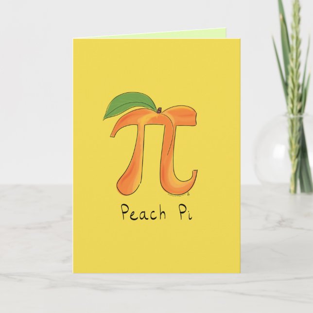 Carte Symbole Peach Pi Enseignant Math (Devant)
