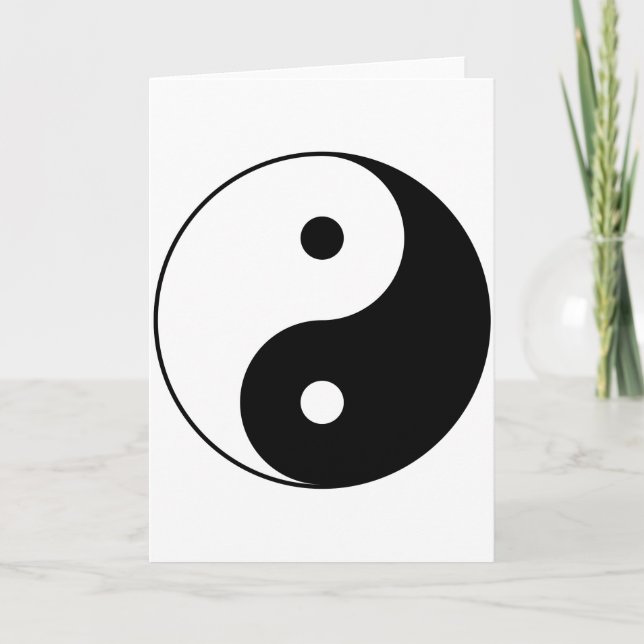 Carte Symbole philosophique motivationnel Yin et Yang (Devant)
