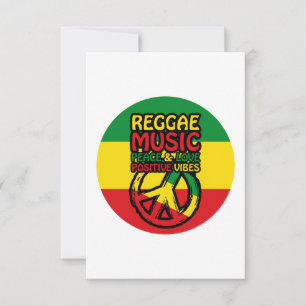 Carte Symbole Reggae et Paix avec citations positives