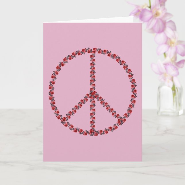 Carte SYMBOLE rose DE LA PAIX (Orchidée)