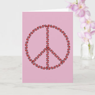 Carte SYMBOLE rose DE LA PAIX