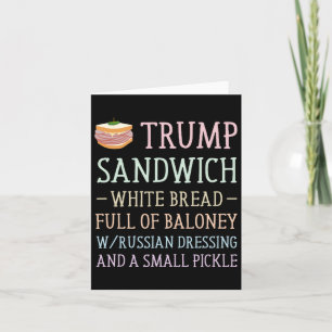 Carte SYMBOLE sandwich Trump Drôle