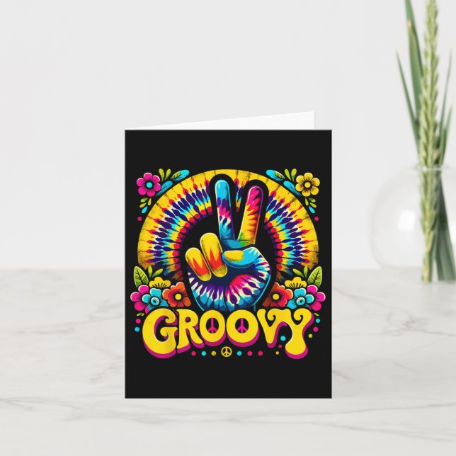 Carte SYMBOLE Super Tie Dye Hippie (Devant)