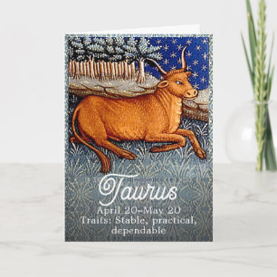 Carte Symbole Taurus Zodiac Bull fête d'anniversaire