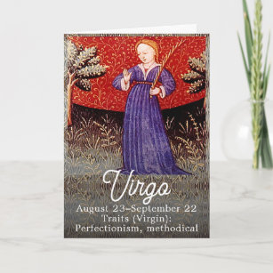 Carte Symbole Virgin Zodiac fête d'anniversaire