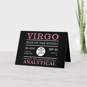 Carte Symbole Virgo du Zodiaque, Astrologique