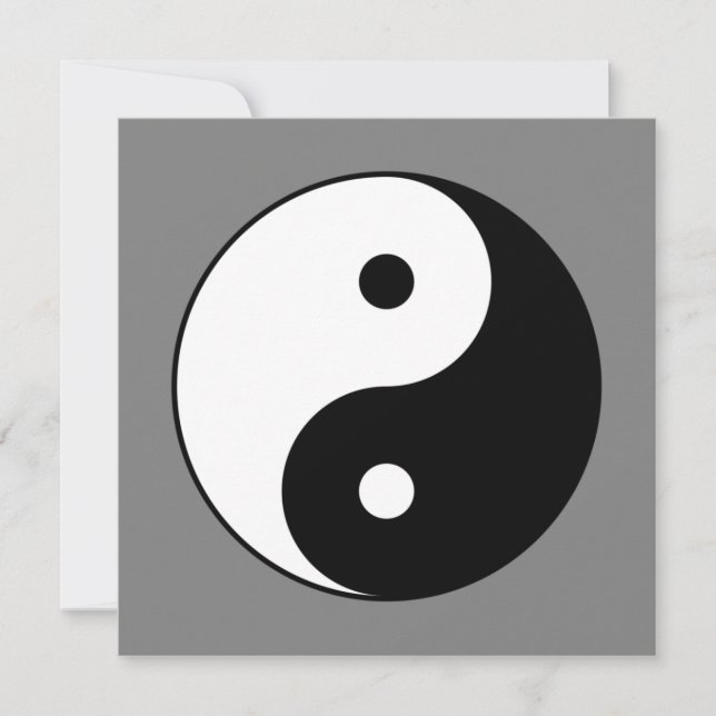 Carte SYMBOLE YIN ET Yang (Taijitu taoïste chinois) (Devant)