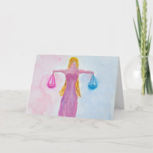 Carte SYMBOLE Zodiaque Libra Pastel Anniversaire