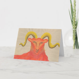 Carte SYMBOLE Zodiaque Rouge Aries