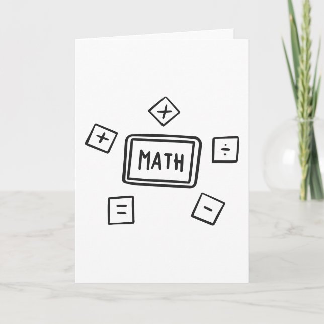 Carte Symboles mathématiques pour enfants (Devant)