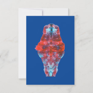 Carte Symétrie colorée de peinture à pliage Abstrait par