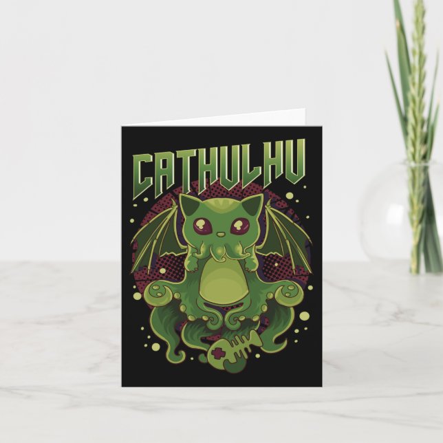 Carte Sympa Cathulhu Kawaii Cat Cthulhu (Devant)