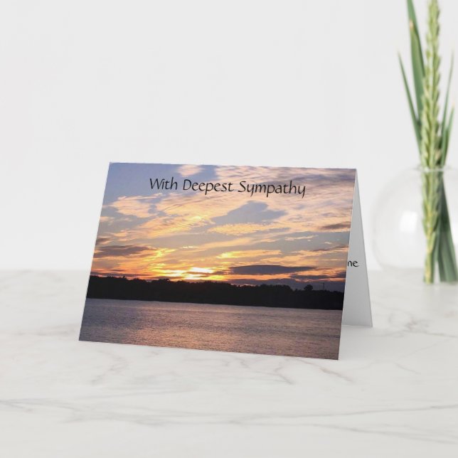 CARTE ***SYMPATHIE*** AVEC BEAU COUCHER DE SOLEIL SUR UN (Devant)