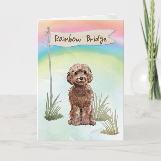 Carte Sympathie Brown des animaux de compagnie Cockapoo  (Devant)
