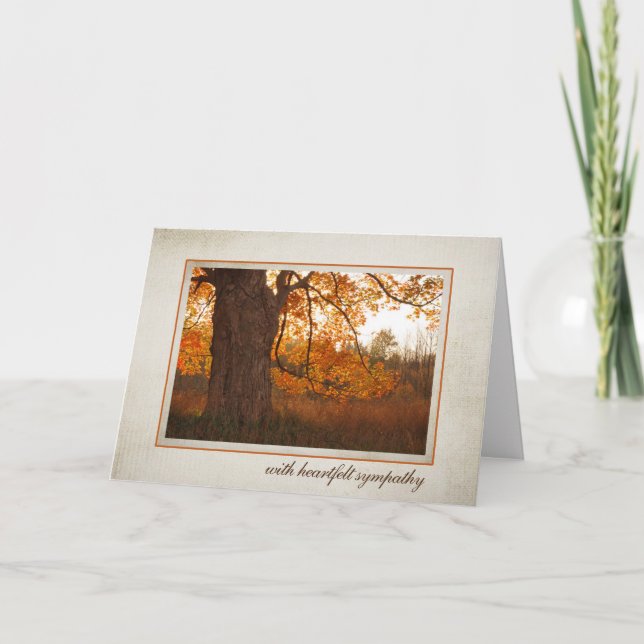 Carte Sympathie chêne d'automne (Devant)