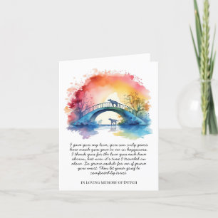 Carte Sympathie Chien Avec Poème Mémorial