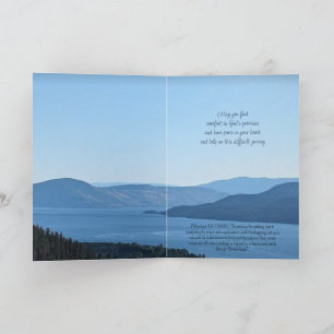Carte Sympathie chrétienne Beau lac de montagne