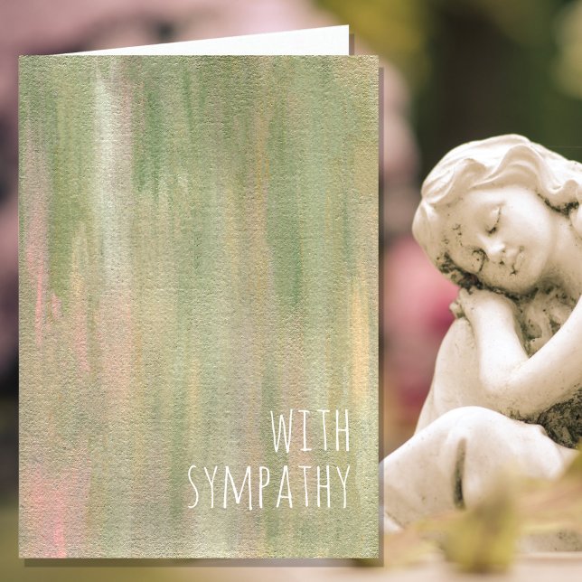 Carte Sympathie Condolences Peinture de la nature (Créateur téléchargé)