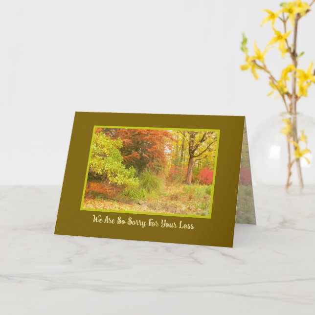 CARTE SYMPATHIE / COULEUR D'AUTOMNE (Fleur jaune)