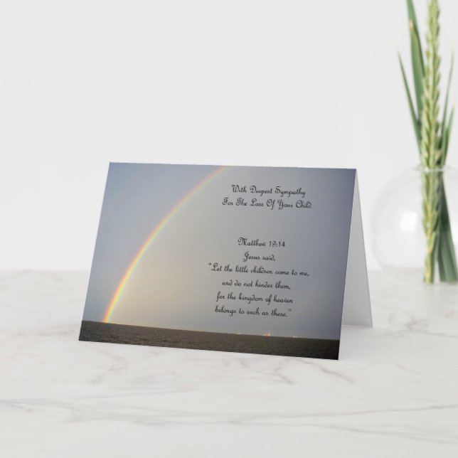 Carte Sympathie d'arc-en-ciel - perte de fils (Devant)