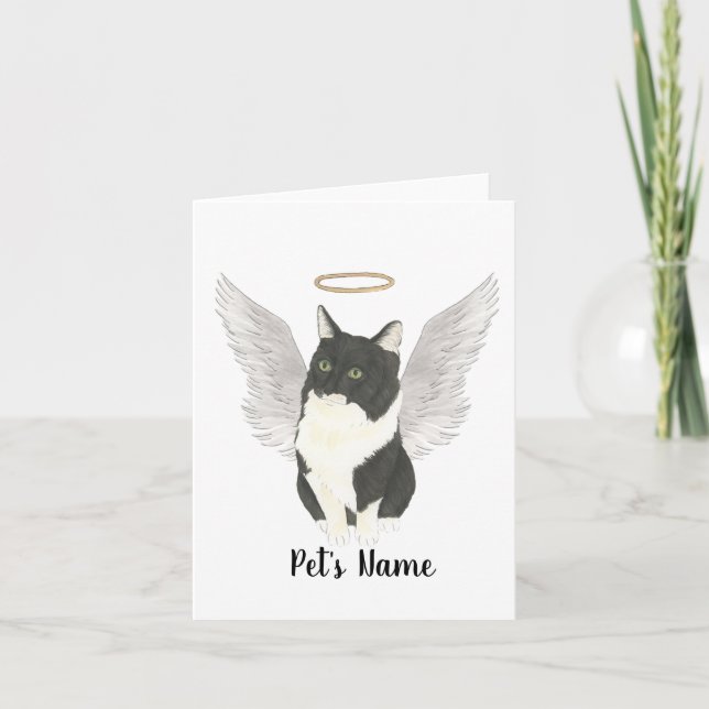 Carte Sympathie de chat Tuxedo Ragamuffin (Devant)