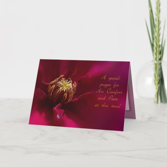 Carte Sympathie de Clematis pourpre (Devant)
