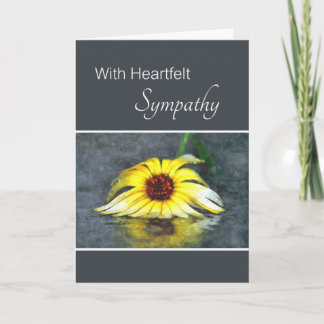 Carte Sympathie De Coeur Marguerite Jaune En Pluie
