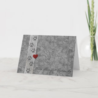 Carte Sympathie de perte d'animal familier