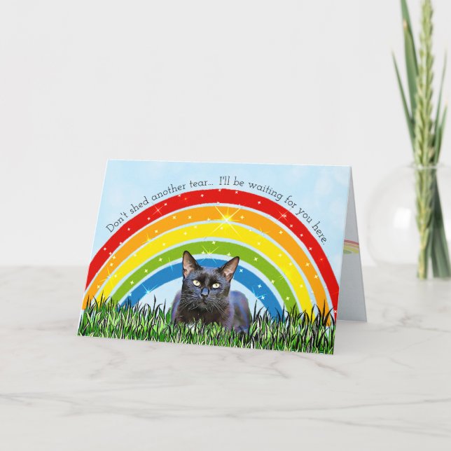 Carte Sympathie de perte de chats du pont Rainbow (Devant)