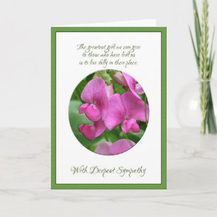 Carte Sympathie de pois doux