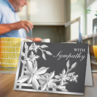 Sympathie des fleurs d'argent gris élégant