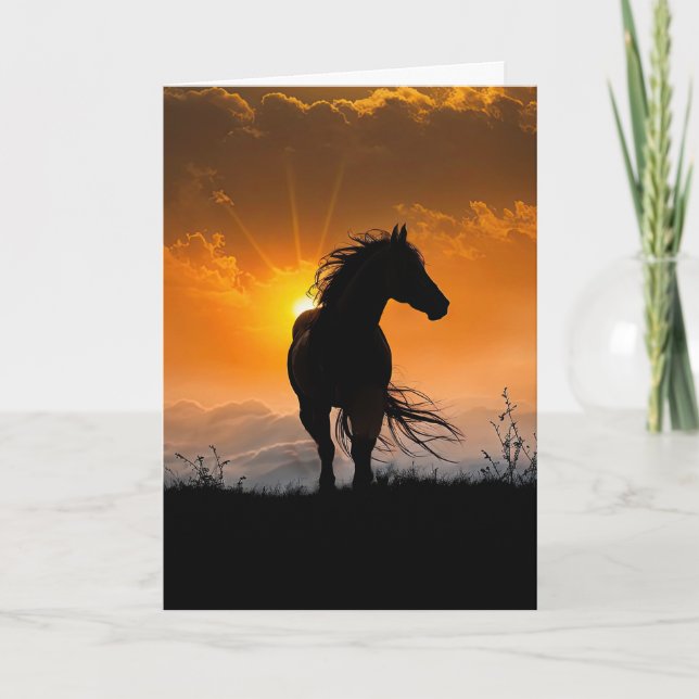 Carte Sympathie du cheval Condoléances perte du cheval s (Devant)